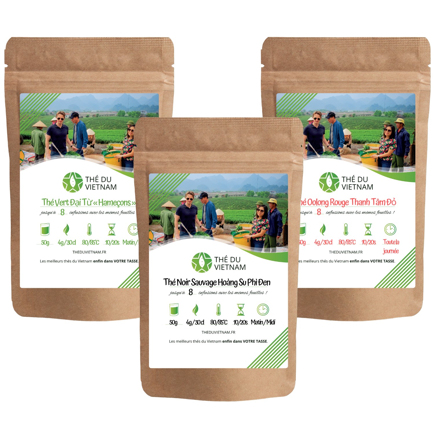 Pack Spécial "Thés des 3 Régions" | Thé Du Vietnam Thés des 3 Régions